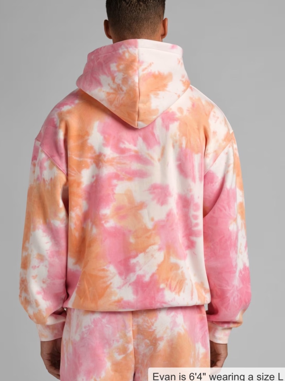 Comfrt Minimalist Zip Hoodie Unisex Oversized Tie Dye Limited Sunset - Picture 3 of 3